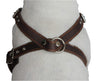 Brown Genuine Leather Dog Harness, Medium. 25"-30" Chest, 1" Wide Adjustable Straps