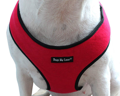 Dogs My Love Soft Vest Harness for Dogs and Puppies 6 sizes Red