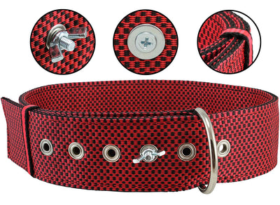 Bolted Heavy Duty Extra Wide Triple Layer Tie Out Dog Collar for XLarge Dogs 20