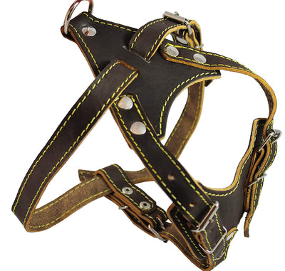 Real Leather Dog Harness, 24.5