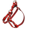 Genuine Leather Adjustable Step-in Dog Harness 2 Sizes Small XSmall [Red]