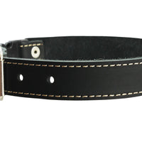 Quick Release Genuine Leather Classic Dog Collar 1" Wide Adjustable Fits 17"-20" Neck Medium to Large