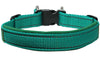 Soft Neoprene Padded Adjustable Reflective 1" Wide 2 Rings Design Dog Collar Green 3 Sizes