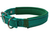 Soft Neoprene Padded Adjustable Reflective 1" Wide Classic Dog Collar Green 3 Sizes