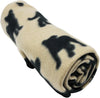 Fleece Blanket Dog Cat Bed Cover Paw Bone Pattern Mat Bedding Pad