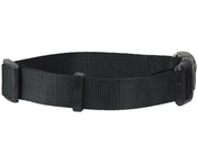 Classic Strong Black Solid Color Adjustable Quick Release Nylon Dog Collar Available in 3 sizes