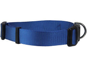 Classic Strong Solid Blue Color Adjustable Quick Release Nylon Dog Collar Available in 3 sizes