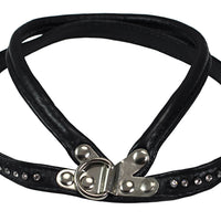 PU Leather Dog Harness with Rhinestones Medium. 15"-17" Chest Circumference