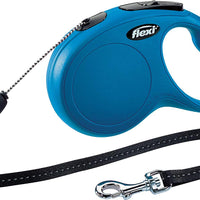 FLEXI 12kg (25Lbs) 8 Meter (25Ft) New Classic Cord Retractable Dog Lead Small Blue