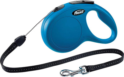 FLEXI 12kg (25Lbs) 8 Meter (25Ft) New Classic Cord Retractable Dog Lead Small Blue