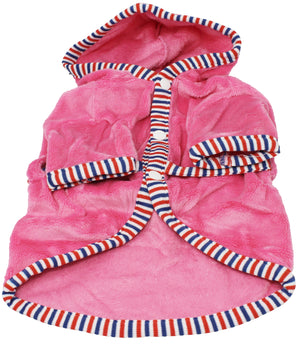 Pink Dog Bathrobe for Small Breeds